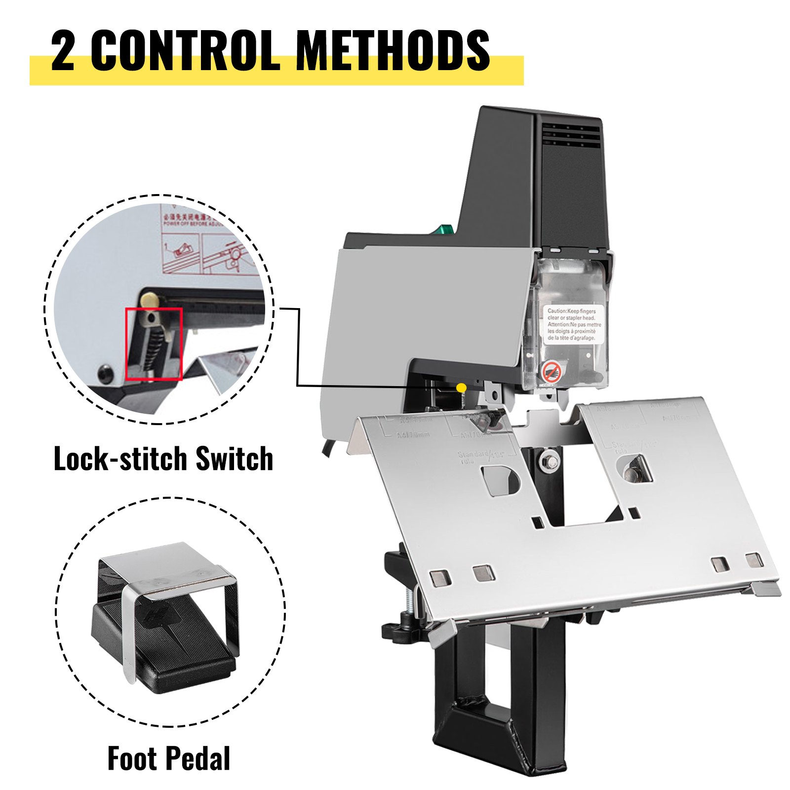 VEVOR Electric 106 Auto Rapid Saddle Stapler Book Binding Machine 2-50 Sheets
