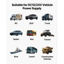 VEVOR Diesel Heater Portable Diesel Air Heater 8KW DC 12V/24V All in One 1.3 Gal