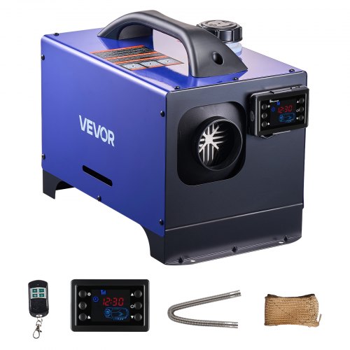 VEVOR Diesel Heater, 12-24V 5-8KW, All in One Portable Diesel Air Heater with Remote Control and LCD Display, Fast Heating Low Noise, 5 L Fuel Tank for Vehicles, RVs, Vans, Tractors and Trucks