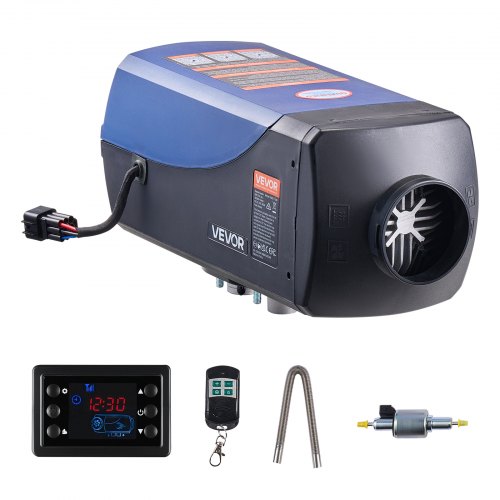 VEVOR Diesel Heater, 12-24V 5-8KW Portable Diesel Air Heater with Remote Control and LCD Screen, Fast Heating Low Noise, 10 L Large Fuel Tank for Vehicles, Vans, RVs, Campers, and Trucks