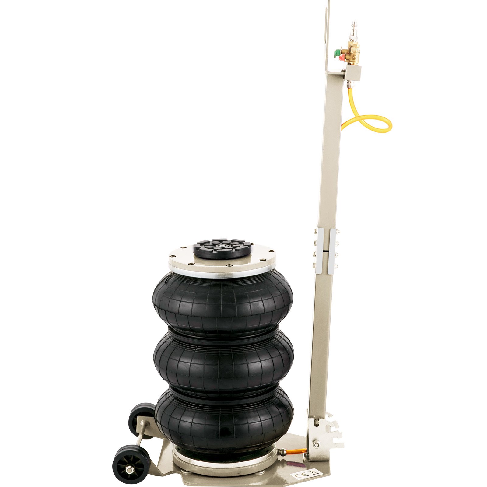 VEVOR Air Bag Jack 6600lbs Capacity Pneumatic Jack Quick Lift 3T, Heavy Duty, Car Repair Jacks and Floor Jacks, Folding Rod Fast Lifting, Triple Bag, with Two Wheels, Quick Car Lifting Jack