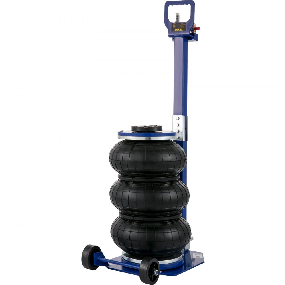 VEVOR Air Bag Jack 6600lbs Capacity Pneumatic Jack Quick Lift 3T, Heavy Duty, Car Repair Jacks and Floor Jacks, Folding Rod Fast Lifting, Triple Bag, with Two Wheels, Quick Car Lifting Jack