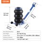 VEVOR Air Jack, 3 Ton/3000 kg Triple Bag Air Jack, Airbag Jack with Six Steel Pipes, Lift up to 44.9cm, 3-5 s Fast Lifting Pneumatic Jack, with Adjustable Long Handles for Cars, Garages, Repair (Blue)