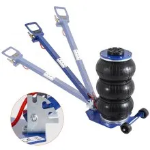 VEVOR Air Jack, 3 Ton/6600 lbs Triple Bag Air Jack, Airbag Jack with Six Steel Pipes, Lift up to 17.7", 3-5 s Fast Lifting Pneumatic Jack, with Adjustable Long Handles for Cars, Garages, Repair (Blue)