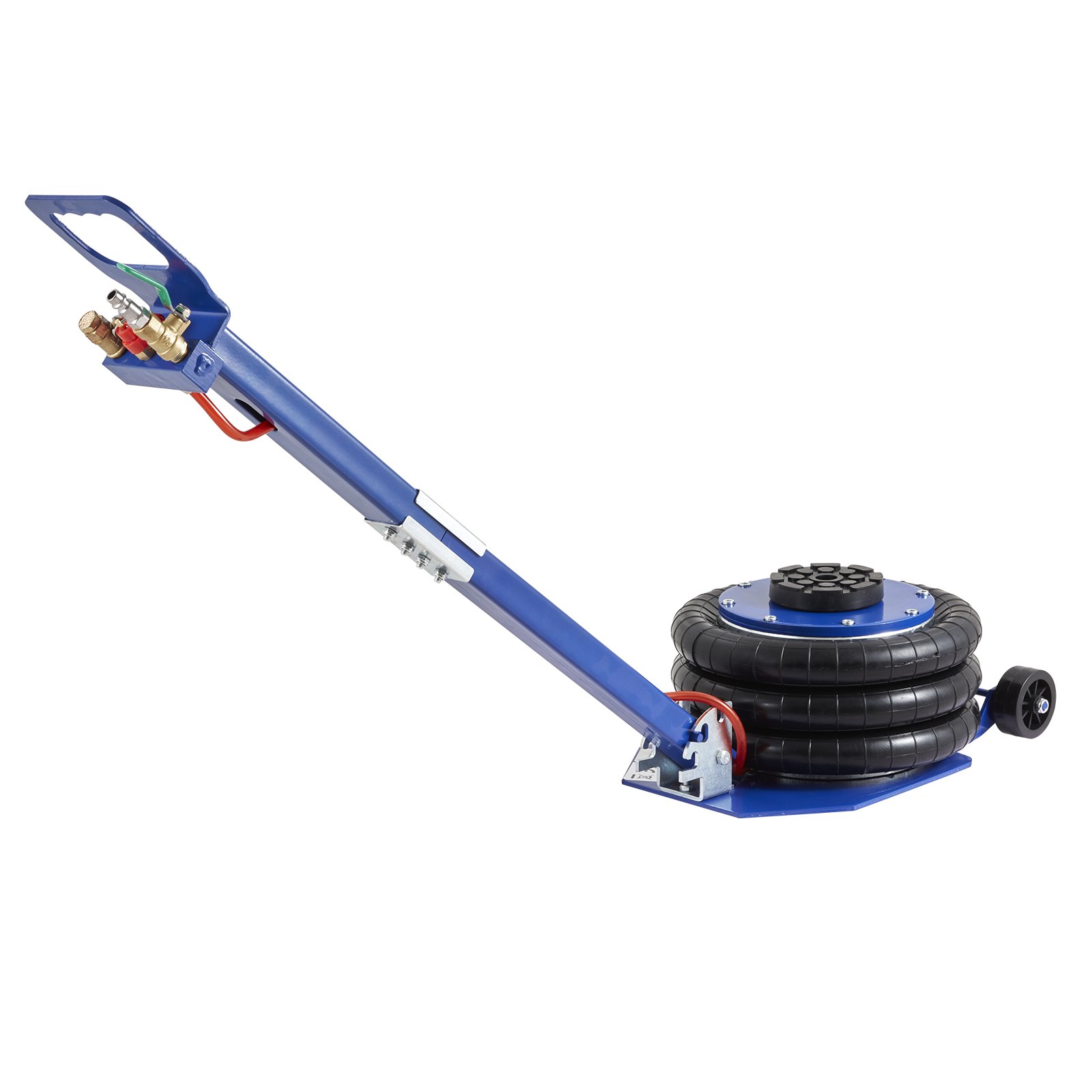 VEVOR Air Jack, 3 Ton/3000 kg Triple Bag Air Jack, Airbag Jack with Six Steel Pipes, Lift up to 44.9cm, 3-5 s Fast Lifting Pneumatic Jack, with Adjustable Long Handles for Cars, Garages, Repair (Blue)