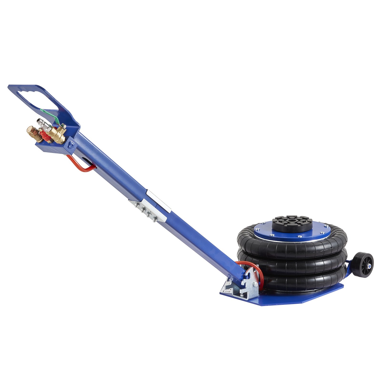 VEVOR Air Jack, 3 Ton/3000 kg Triple Bag Air Jack, Airbag Jack with Six Steel Pipes, Lift up to 44.9cm, 3-5 s Fast Lifting Pneumatic Jack, with Adjustable Long Handles for Cars, Garages, Repair (Blue)