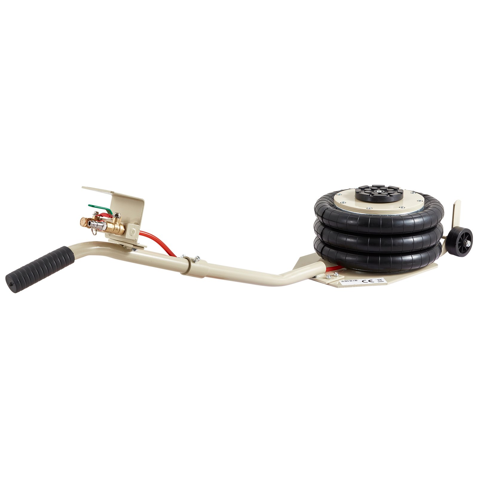 VEVOR triple bag air jack with handle, control valves, and three black pneumatic bags.