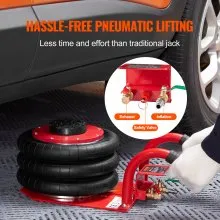 VEVOR Triple Bag Air Jack 3 Ton/6600 lbs Pneumatic Jack for Car SUV Lifting