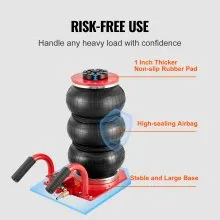 VEVOR Triple Bag Air Jack 3 Ton/6600 lbs Pneumatic Jack for Car SUV Lifting