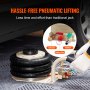 VEVOR Air Jack, 3 Ton/6600 lbs Triple Bag Air Jack, Airbag Jack with Six Steel Pipes, Lift up to 17.7 inch/450 mm, 3-5 s Fast Lifting Pneumatic Jack, with Side Handles for Car, Garage, Repair (White)