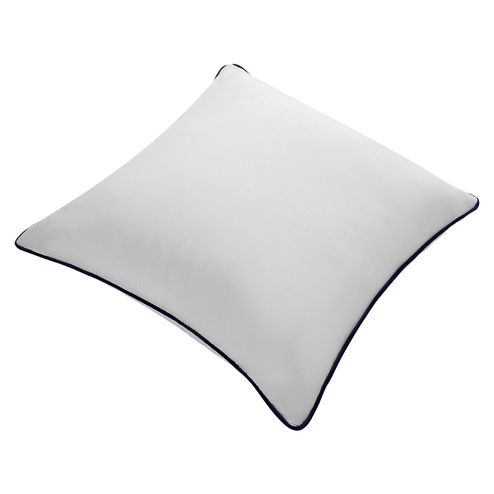 VEVOR 18 x 18 in Throw Pillow Inserts, Set of 2, Firm and Fluffy Decorative Down Alternative Pillows with Polyester Fiber, Square White Cushion with Zipper, for Indoor Bed Couch Sofa and Living Room