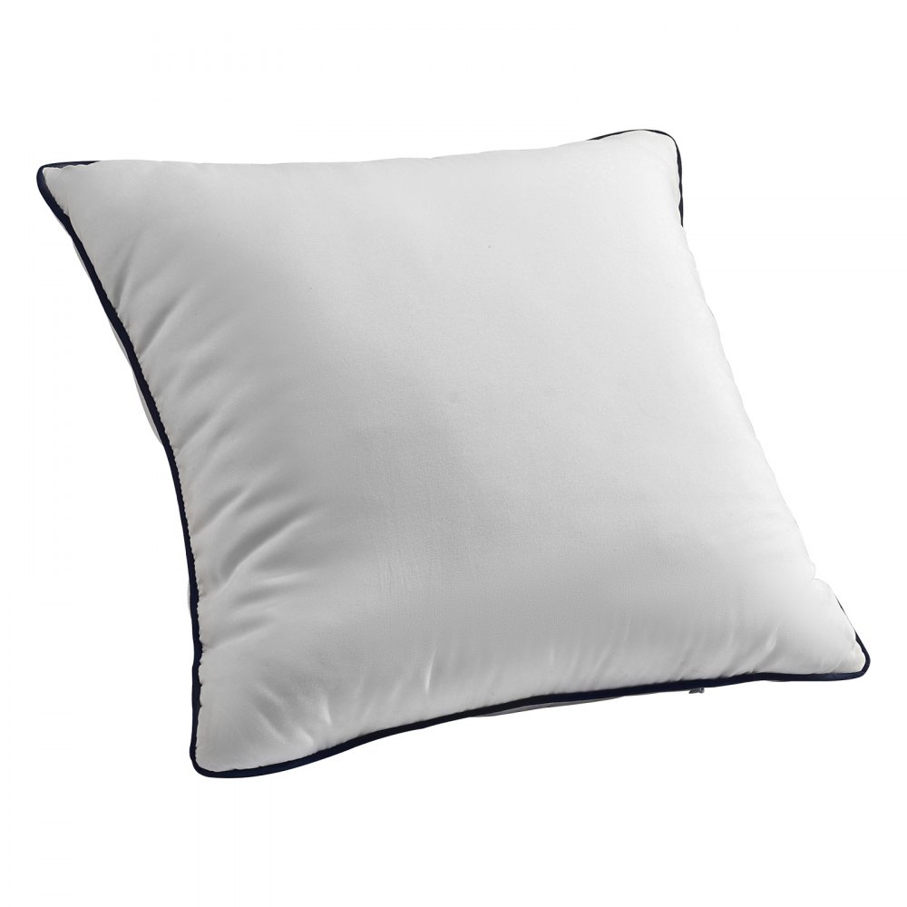VEVOR 20 x 20 in Throw Pillow Inserts, Set of 2, Firm and Fluffy Decorative Down Alternative Pillows with Polyester Fiber, Square White Cushion with Zipper, for Indoor Bed Couch Sofa and Living Room