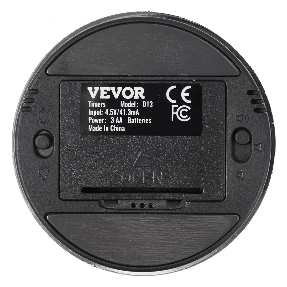 VEVOR Digital Kitchen Timer, Magnetic Countdown Countup Timer with 3-inch Large LED Display, 3 Volume Levels & 2 Lighting Modes, Digital Visual Timer Ideal for Cooking Classroom Studying Fitness