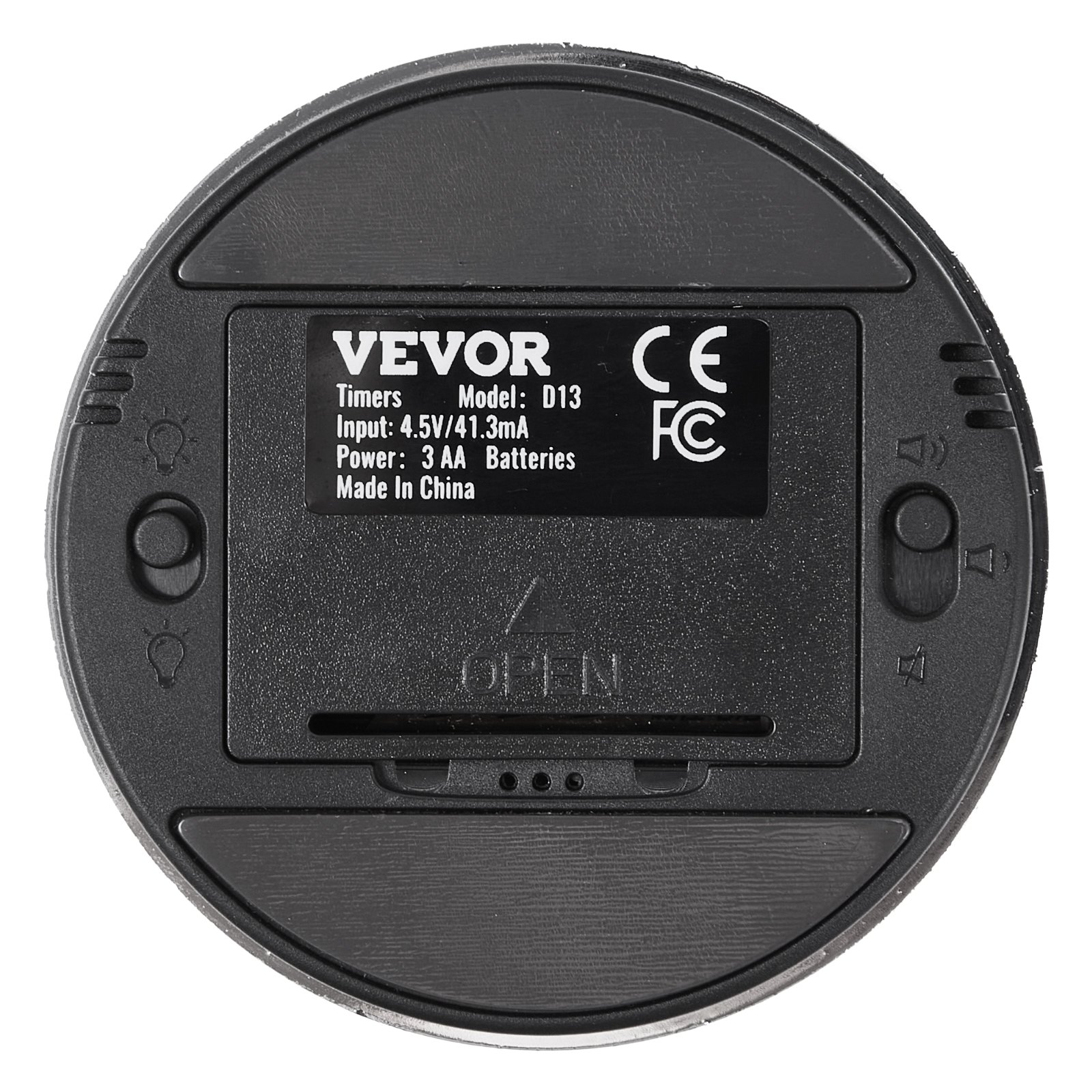 VEVOR Digital Kitchen Timer, Magnetic Countdown Countup Timer with 3-inch Large LED Display, 3 Volume Levels & 2 Lighting Modes, Digital Visual Timer Ideal for Cooking Classroom Studying Fitness