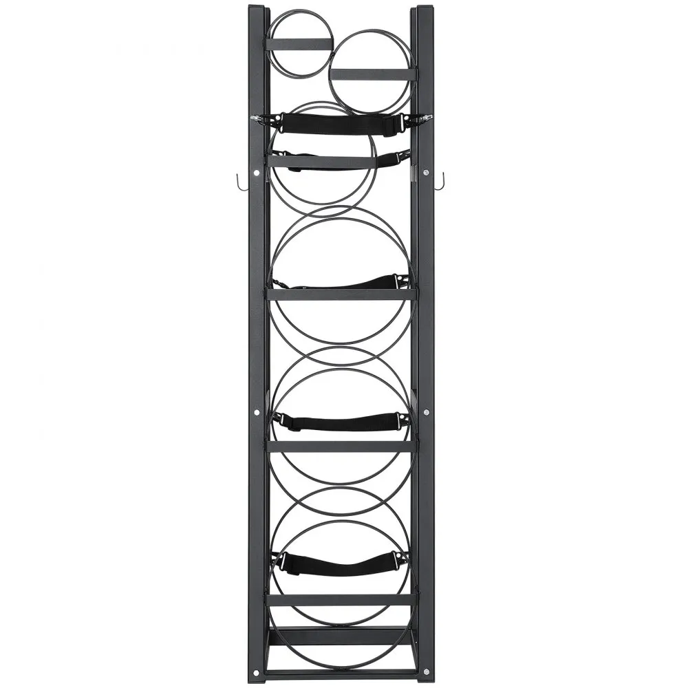 VEVOR Refrigerant Tank Rack, with 3 x 30lbs and Other 3 Small Bottle Tanks, Cylinder Tank Rack 12.79x12.99x47.12 in, Refrigerant Cylinder Rack and Holders for Freon, Gases, Oxygen, Nitrogen