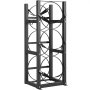 VEVOR refrigerant tank rack with durable metal frame, four circular holders, and safety straps.