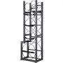 VEVOR refrigerant tank rack with six circular holders and black metal frame for secure storage.