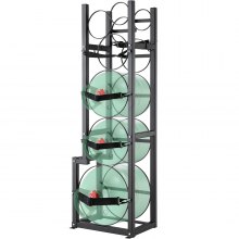 VEVOR Refrigerant Tank Rack, with 1 x 50lb, 2 x 30lb and Other 3 Small Bottle Tanks, Cylinder Tank Rack 15.55x12.99x49.8 in, Refrigerant Cylinder Rack and Holders for Freon, Gases, Oxygen, Nitrogen