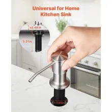 Built in Soap Dispenser for Kitchen Sink Stainless Steel Countertop Pump