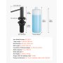 VEVOR Soap Dispenser for Kitchen Sink, Stainless Steel Built in Sink Soap Dispenser with 17OZ Refillable Bottle, Countertop Dish Soap-Dispenser with 360° Rotation Pump Head, for Kitchen Bathroom
