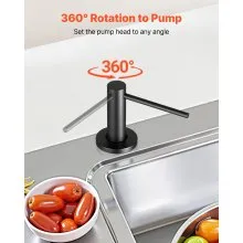 Built in Soap Dispenser for Kitchen Sink Stainless Steel with 17oz Bottle
