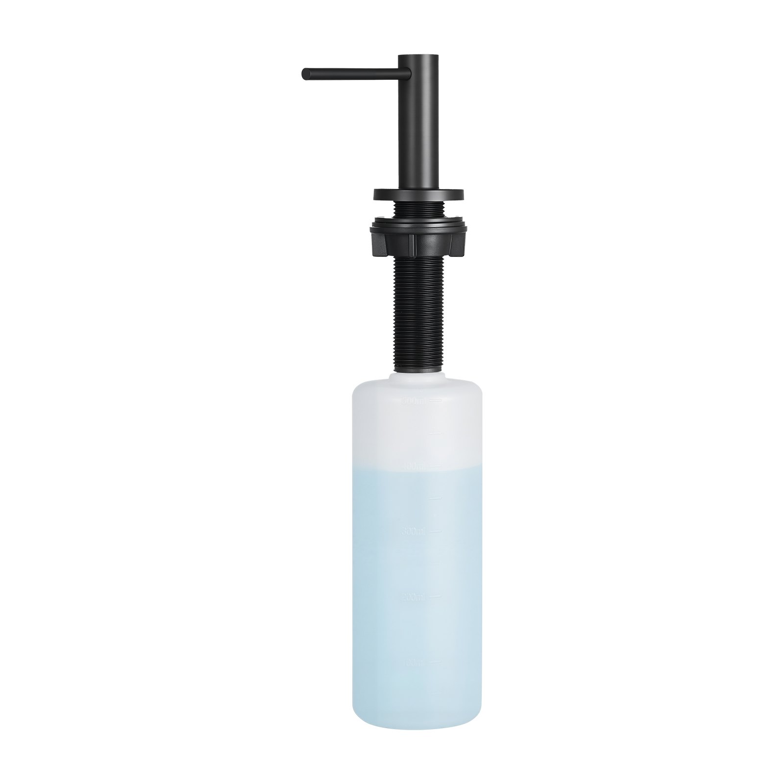 VEVOR Soap Dispenser for Kitchen Sink, Stainless Steel Built in Sink Soap Dispenser with 17OZ Refillable Bottle, Countertop Dish Soap-Dispenser with 360° Rotation Pump Head, for Kitchen Bathroom