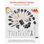 50 PCS Kitchen Cooking Utensils Set Silicone Spatula Spoon Tools Heat Resistant