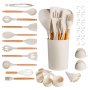 34 PCS Kitchen Cooking Utensils Set Silicone Spatula Spoon Tools Heat Resistant