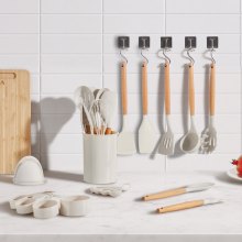 34 PCS Kitchen Cooking Utensils Set Silicone Spatula Spoon Tools Heat Resistant