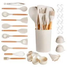 34 PCS Kitchen Cooking Utensils Set Silicone Spatula Spoon Tools Heat Resistant