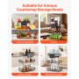3 Tier Fruit Basket Bowl Kitchen Countertop Storage Stand Holder Banana Hanger