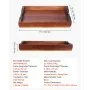 VEVOR Wood Serving Tray, Acacia Wooden Tray Board with Handles, Decorative Rustic Serving Trays Platter, Ideal for Breakfast in Bed, Lunch, Kitchen, Living Room, Ottoman, Coffee Table, Party, Couch