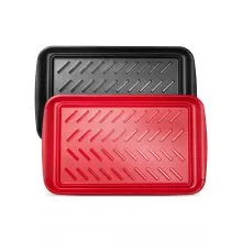 Plastic Serving Trays 17x10.35 Inch Anti-Slip Eating Food Trays 2-Pack