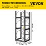 VEVOR Refrigerant Tank Rack Cylinder Tank Rack w/ 3*30lb for Gas Oxygen Nitrogen