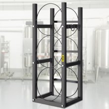 VEVOR Refrigerant Tank Rack Cylinder Tank Rack w/ 3*30lb for Gas Oxygen Nitrogen