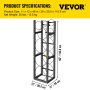 VEVOR Refrigerant Tank Rack with 3-30lb and Other 3 Saving Space, Cylinder Tank Rack 46x13x4-inch, Refrigerant Cylinder Rack Gas Cylinder Racks and Holders, for Gas Oxygen Nitrogen Storage