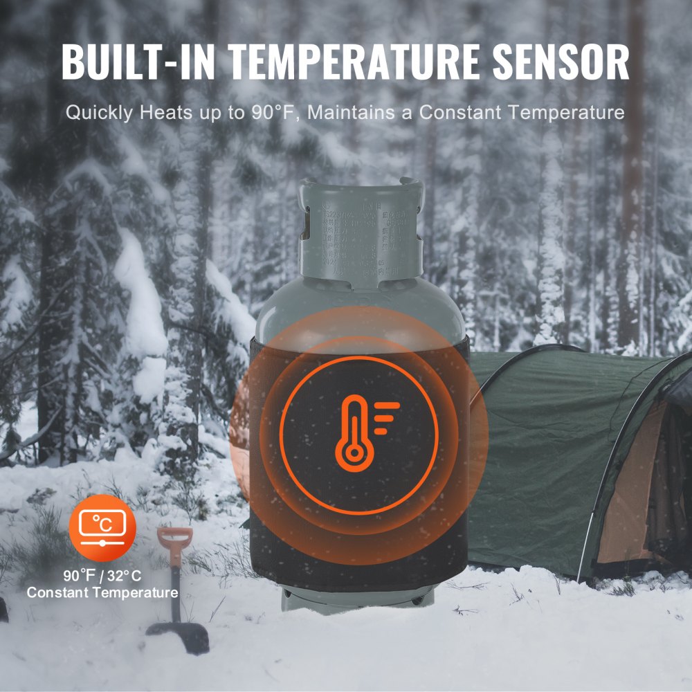 VEVOR Insulated Band Style Gas Cylinder Warmer for 18.1 kg Gas Tanks 120W 32°C