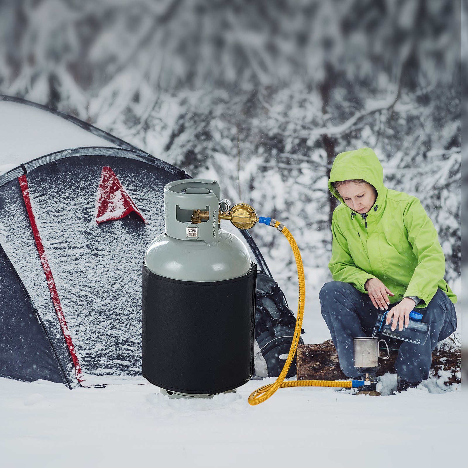 VEVOR Insulated Band Style Gas Cylinder Warmer for 18.1 kg Gas Tanks 120W 32°C