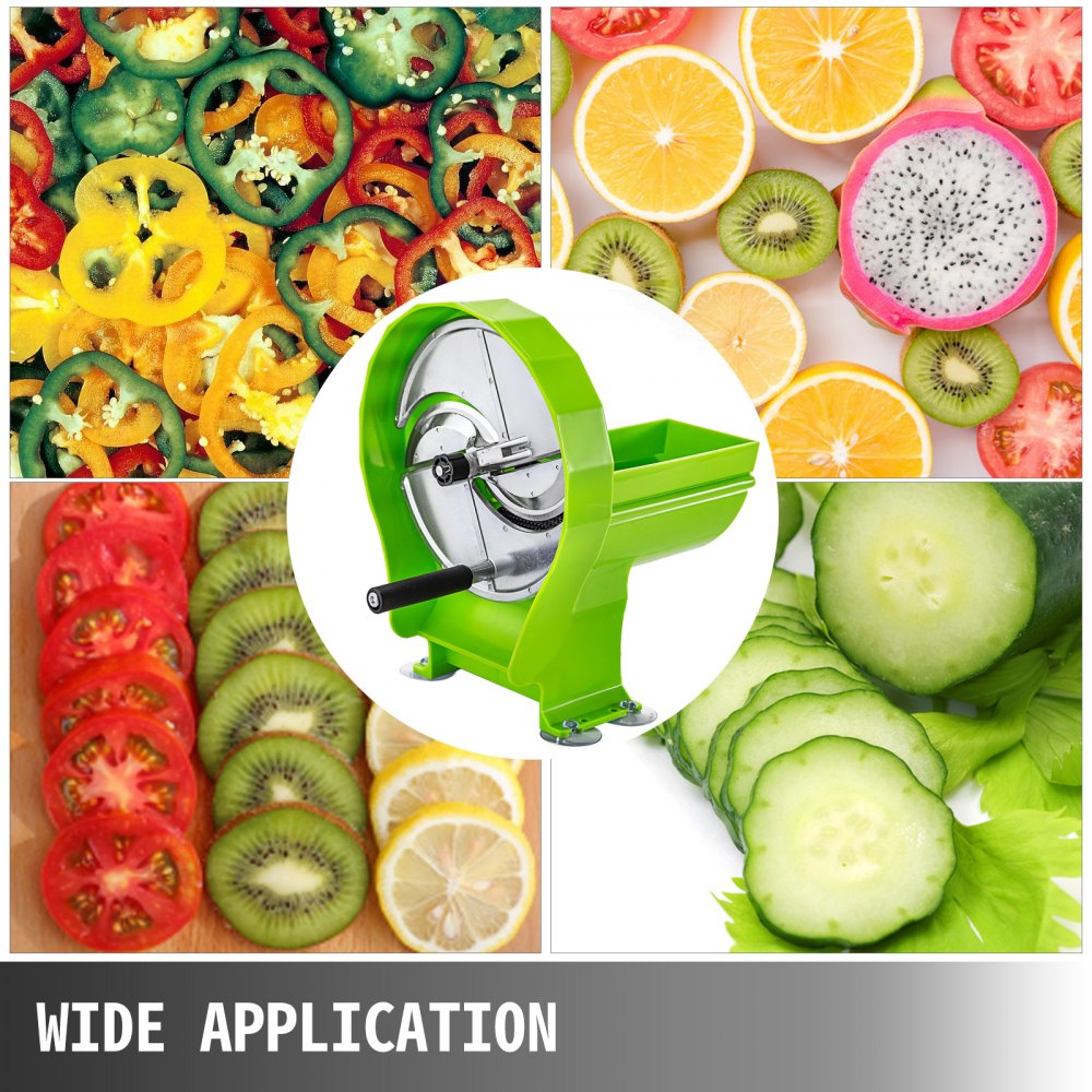 Three Troughs Manual Vegetable Fruit Slicer Adjustable Thickness Cutter 0-10mm