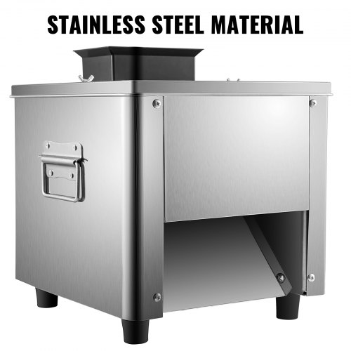 VEVOR Meat Cutting Machine Commercial 5 mm Cut Thickness Cutter Meat Machine 331lbs/H Commercial Electric Meat Slicing 850W Meat Cutter Machine Stainless Steel Electric Meat Cutter with Crank Handle