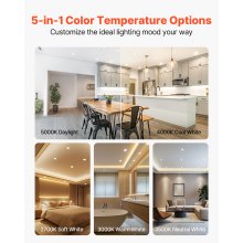 10 Pack LED Recessed Lighting 4 Inch Retrofit Can Lights 750 LM 9W 120V 5CCT