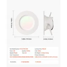10 Pack LED Recessed Lighting 4 Inch Retrofit Can Lights 750 LM 9W 120V 5CCT