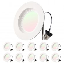 10 Pack LED Recessed Lighting 4 Inch Retrofit Can Lights 750 LM 9W 120V 5CCT