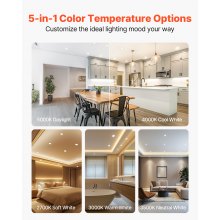 12 Pack LED Recessed Lighting 5/6 Inch Retrofit Can Lights 1050 LM 13W 5CCT