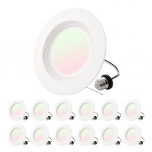 12 Pack LED Recessed Lighting 5/6 Inch Retrofit Can Lights 1050 LM 13W 5CCT