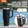 40 oz Insulated Water Bottle Stainless Steel Coffee Cup Handheld Black