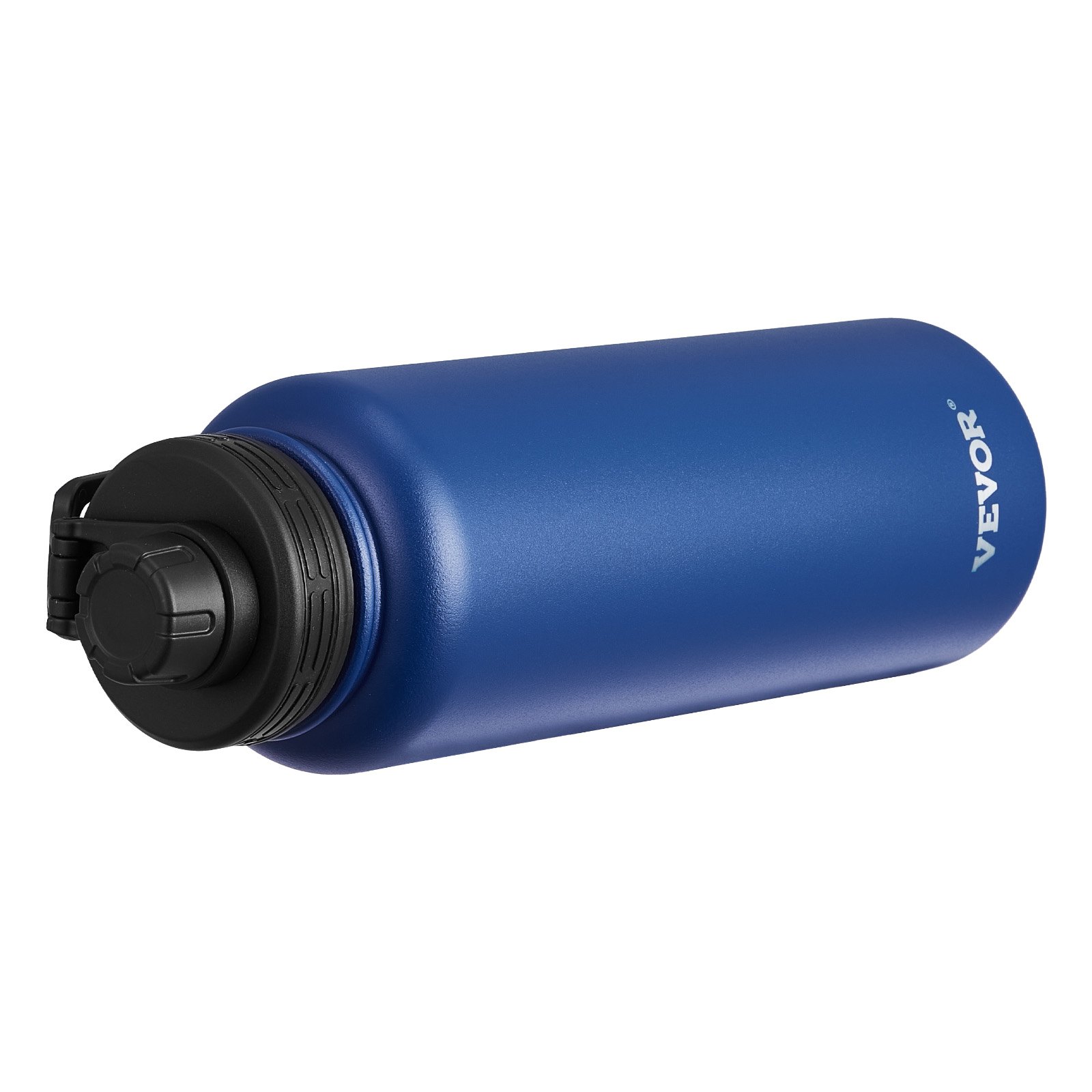 VEVOR 40 oz Insulated Water Bottle, Stainless Steel Camping & Hiking Hydration Flask with Wide Mouth Lid, Sports Coffee Cup Double Walled, Leakproof, for Indoor/Outdoor Use, FDA Listed,Blue