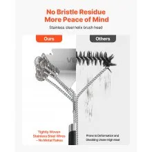 BBQ Grill Brush and Scraper Stainless Steel Bristle Free Grill Cleaner 17 in