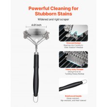 BBQ Grill Brush and Scraper Stainless Steel Bristle Free Grill Cleaner 17 in