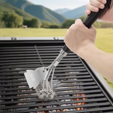 BBQ Grill Brush and Scraper Stainless Steel Bristle Free Grill Cleaner 17 in